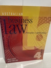 Australian Business Law 4th Edition Vickery Pendleton Principles Applications Commercial Law price