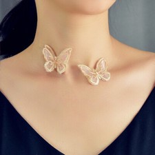 Delicate Butterfly Necklace Transparent Line Clavicle Choker Women Party Jewelry Costume Necklace price