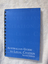 Australian Guide to Legal Citation 2nd Edition - 2004 (Spiral Bound P/Bk) Administrative Law price