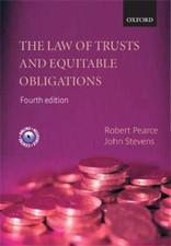 The Law of Trusts and Equitable Obligations By  Robert Pearce, John Stevens Law of Obligations price