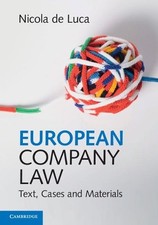 European Company Law: Text, Cases a..., de Luca, Nicola Company Law price