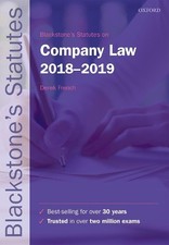 Blackstone's Statutes on Company Law 2018-2019 Company Law price