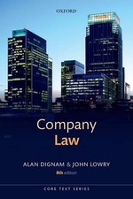 Company Law 8/e (Core Texts Series), Lowry, John Company Law price