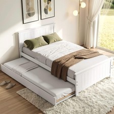 Artiss Single Bed Frame with Trundle Solid Wood Toddler Bunk Bed with Headboard Bunk Bed price