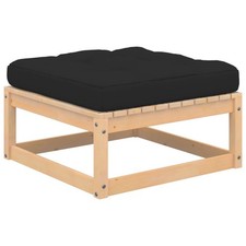 vidaXL Garden Footstool with Cushion Solid Pinewood Garden Cushion price