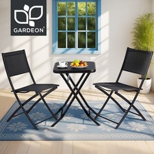 Gardeon Outdoor Bistro Set Folding Table and Chairs Patio Furniture Garden Garden Chair price