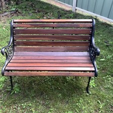 Pair Antique Cast Iron Garden Benches 123cm Victorian Style Veranda Seats Garden Bench price