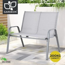 Gardeon Garden Bench Seat Steel Outdoor Patio Park Lounge Backyard Chair Grey Garden Bench price