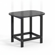 Gardeon HDPE Outdoor Side Table 47.5cm Patio Garden Coffee Table Black Garden Side Table price