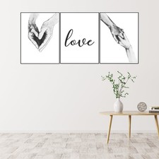 3Pcs 30x40cm Nordic Style Hand Letter Wall Art Canvas Painting Core Living BL Canvas Painting price
