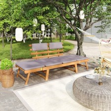 vidaXL 2-in-1 Garden Daybed with Cushion 190 cm Solid Acacia Wood Garden Daybed price