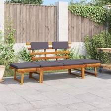 2-in-1 Garden Daybed with Cushion 190 cm Solid Acacia Wood Brown Garden Daybed price