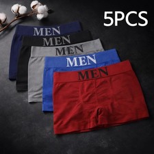5 Pack Mens Boxer Briefs High Elastic Breathable Soft Cotton Stretch Comfortable Men's Briefs price