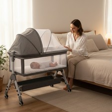 Bopeep Baby Cot Bed Crib Newborn Co-Sleeper Bassinet Safety Adjustable Bedside Baby Bed price