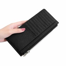 Women's Genuine Leather Credit Card Holder Slim Wallet Multi Card Slots Black Women's Card Holder price
