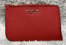 Kate Spade Womens Cameron Red Saffiano Leather Keychain Card Wallet Women's Card Holder price