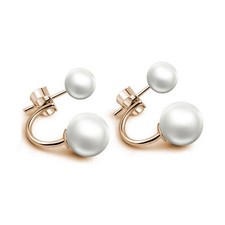 1pair  Earrings Ear Stud Eardrop Lady Ear Ring Double Side Fashion Jewelry@ Gold Earrings price