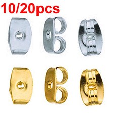 Earrings gold silver metal plug stud stoppers findings post back backs backing Gold Earrings price