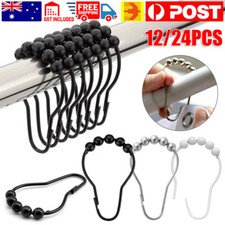 12-24x Stainless Steel Shower Curtain Rings Hooks Rustproof For Bathroom Shower Shower / Bathroom Curtain price