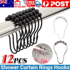 12PCS Shower Curtain Rings Hooks Rustproof Stainless Steel For Bathroom Shower Shower / Bathroom Curtain price