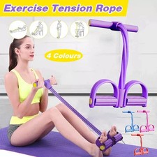 Multi-Function Exercise Tension Rope Foot Pedal Resistance Fitness Pull Bands AU Resistance Band price