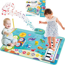 Musical Toys, Kids Musical Instruments - Piano Keyboard & Drum Mat, Sea Animals Keyboard Instruments price
