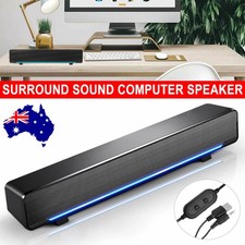 Wired PC Speaker LED Computer Stereo Speaker USB Powered for Desktop PC Laptop A Powered Speaker price