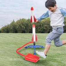 Kids Foam Rocket Launcher Foot Powered Flying Rocket Outdoor Garden Toy Outdoor & Garden Toys price