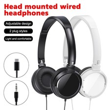 Wired Headphones Bass HiFi Over Ear Headset Earphone Stereo Noise Cancelling AU Over-Ear Headphones price