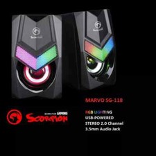 MARVO USB Wired Stereo 2.0 Compact Mini RGB Laptop Computer Gaming Speakers Gaming Speaker price