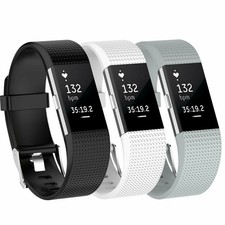 3 Pack Replacement Wristband For Fitbit Charge 2 Band Silicone Fitness Large zz Watch and Bracelet Accessory price