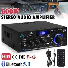 600W bluetooth Stereo Amplifier Amp HIFI Audio Radio 2CH USB AUX FM Car Home Stereo Amplifiers price