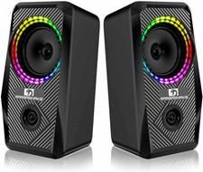 MAMBASNAKE RGB Gaming Computer Speaker Wired 2.0 Channel USB Mini For PC Gaming Speaker price