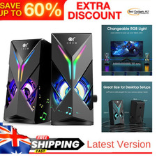 OROW 10W RGB Computer Speakers with Volume Control, Colorful LED Gaming Speakers Gaming Speaker price
