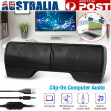 Stereo Sound External USB Computer Speakers Soundbar Clip Laptop Tablet Desktop Computer Speakers price