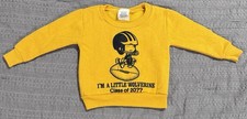 Vtg Michigan “I’m A Little Wolverine” Class Of 20?? Baby Sweatshirt USA XS Baby Sweatshirt price