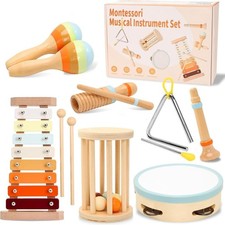 Toddler Musical Instruments, Montessori Wooden Percussion Instruments Toys for K Percussion Instruments price