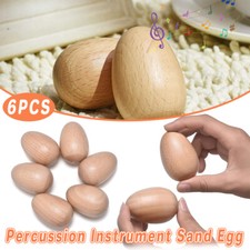 6pc Wooden Egg Shakers Kids Musical Percussion Instruments Rhythm Rattle Toy Set Percussion Instruments price