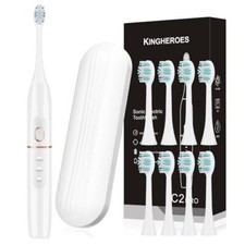 kingheroes Electric Toothbrush Set, Comes with 8 Brush Heads & Travel Case,4 ... Electric Toothbrush and Accessories price