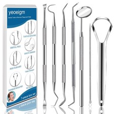 7PCS Dental Cleaning Tools Kit Stainless Steel Plaque and Tartar Removers Hygiene and Cleaning price