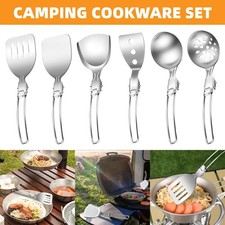 Camping Kitchen Utensil Set 6 PCS Compact Folding Cooking Spoon Spatula Colander Camping Kitchen price
