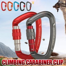 Clip Carabiner 25KN Aluminium Screwgate Locking D Ring Hook Rock Climbing Gear Climbing Gear price
