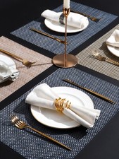 Up to SET 6 x Dining Table Placemat PVC Mat Insulation Tableware 4 x Placemats Placemat price