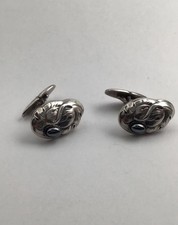 Vintage Georg Jensen Cufflinks #10 Sterling Silver With Hematite Cufflinks price