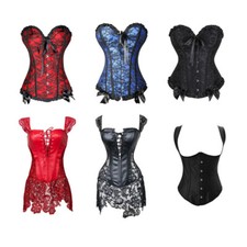 Women Lace-up Corset Bustier Tops Overbust Waist Trainer Basques Lingerie Shaper Corset price