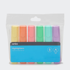 6 Pack Pastel Highlighters Highlighter Pens Markers Stationery Office Supplies* Highlighter price