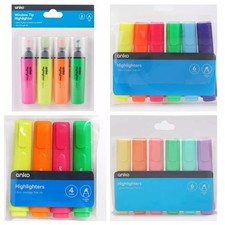 6 Pack Highlighters Pens Markers Pastel, Neon, Glitter, Window Tip, Chisel Tip Highlighter price