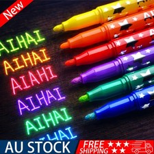 6/12pcs Glow in The Dark Highlighter Markers Fluorescent Pens Office Art 6Colors Highlighter price