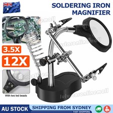 Solder 3rd Hand Soldering Iron Stand Holder Station Magnifier Helping Clamp Hot Solder & Soldering Iron price