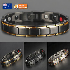Mens Women Bracelet Magnetic Healing Bio Therapy Arthritis Pain Relief Bangle AU Steel Bracelet price